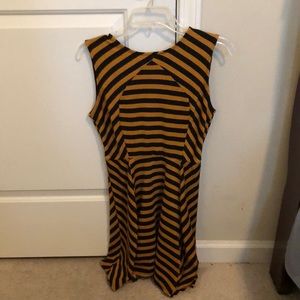 Lovely Day Orange and Black Stripped Dress
